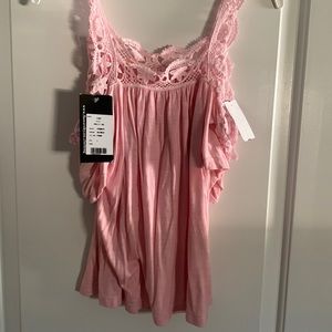 NWT Flowers By Zoe Boho Cold Shoulder Top